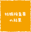 妊娠検査薬の結果